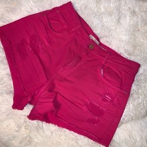 Zara High Waisted Denim Shorts